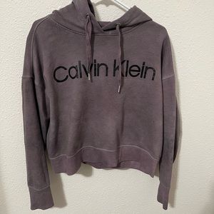 CK cropped hoodie